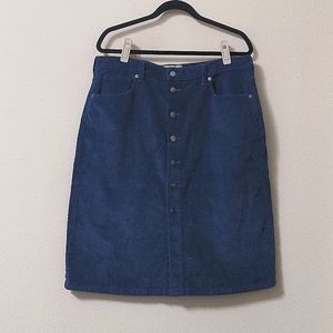 ..Everlane The Button Front Corduroy Skirt